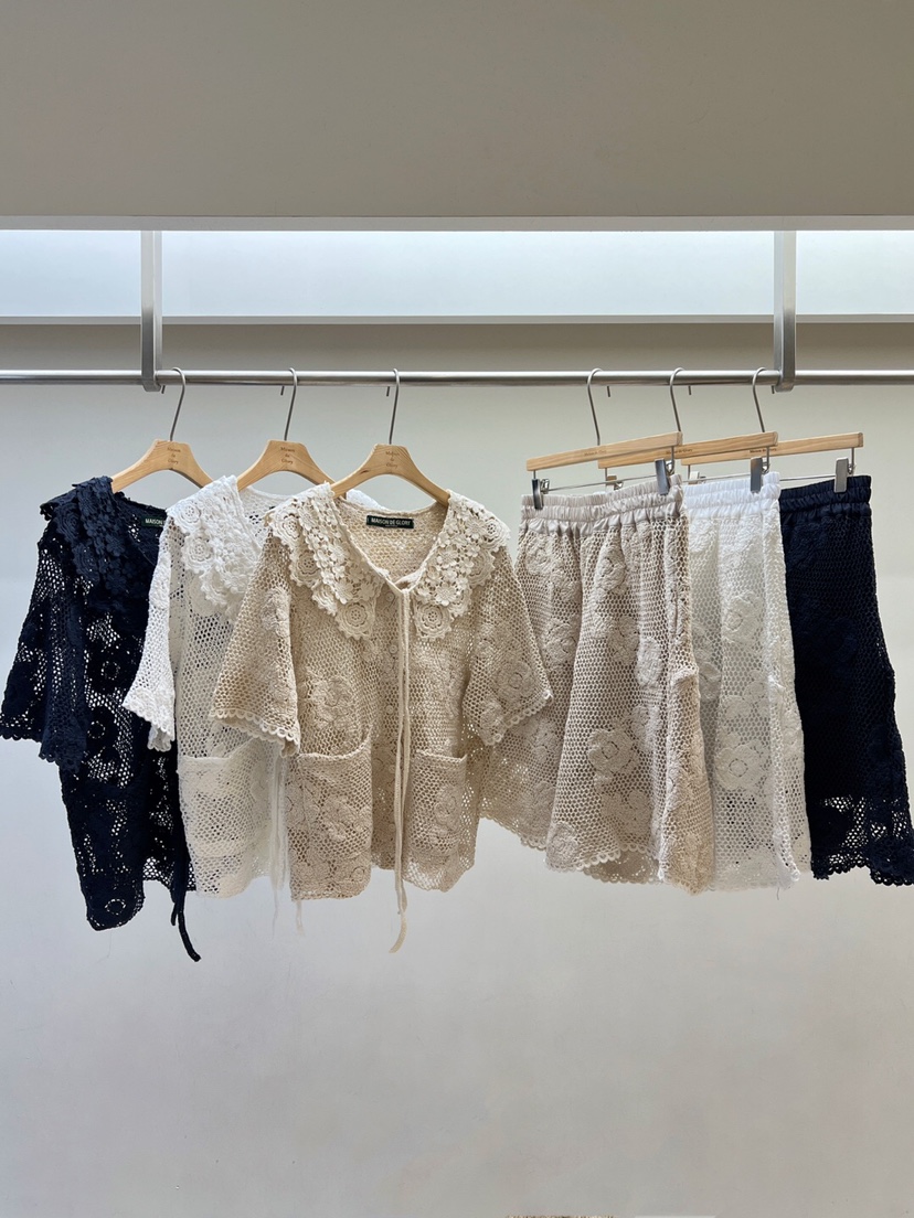 MAISONDEGLORY韓國㊣直郵東大門代購女裝新品熱賣套裝鉤針編織MAISON DE GLORY套裝