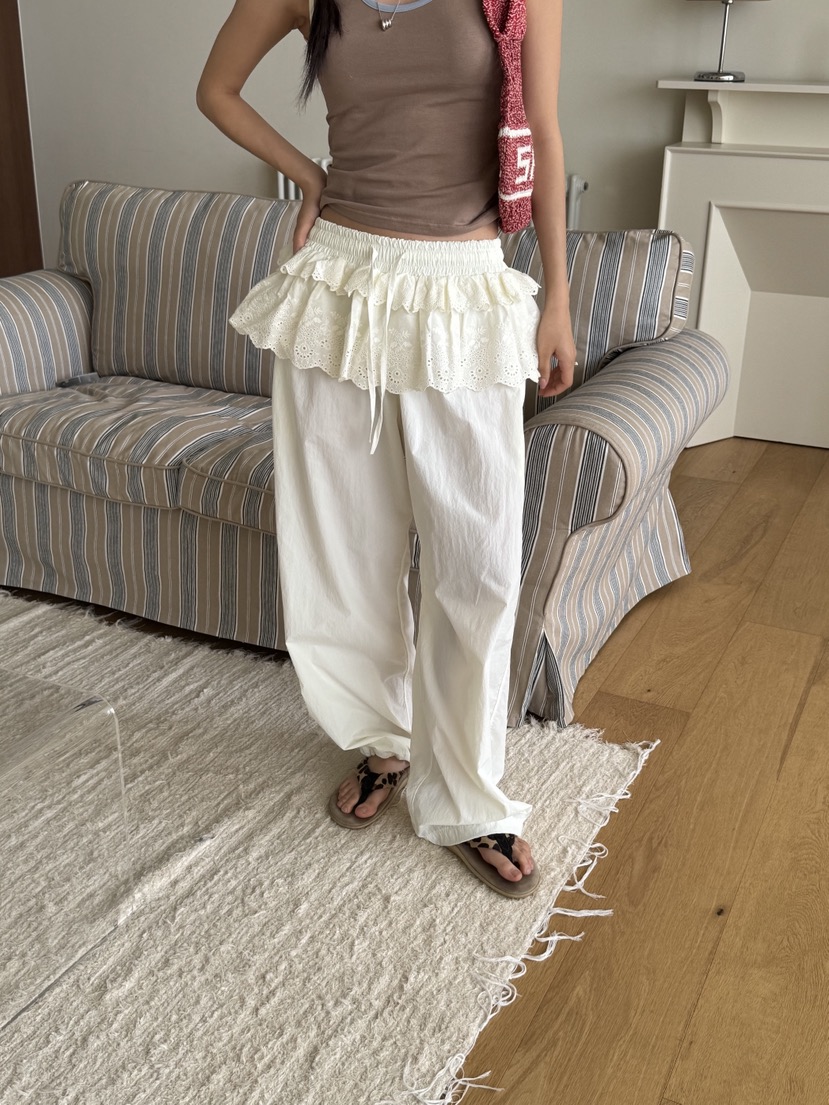 SUNDER MARKET直郵韓國代購㊣女裝新品推薦25春夏休閑休閑褲SUNDER MARKET休閑褲