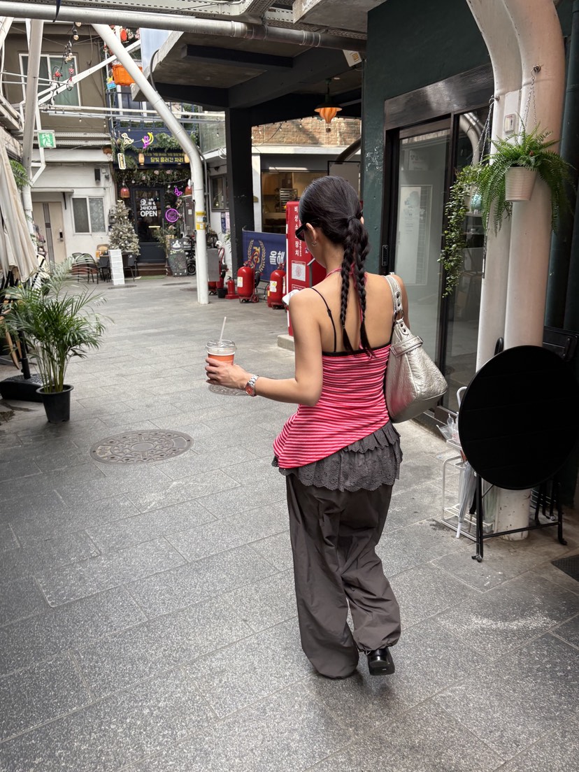 SUNDER MARKET直郵韓國代購㊣女裝新品推薦25春夏休閑休閑褲SUNDER MARKET休閑褲