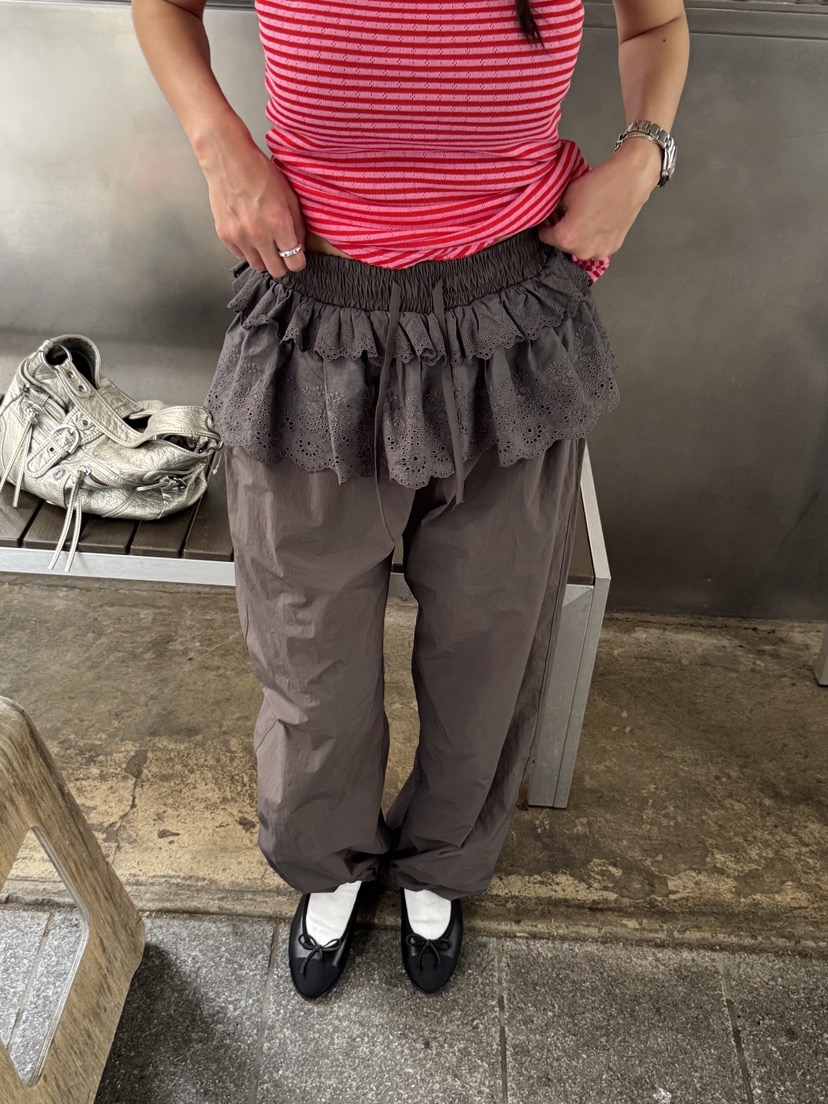 SUNDER MARKET直郵韓國代購㊣女裝新品推薦25春夏休閑休閑褲SUNDER MARKET休閑褲