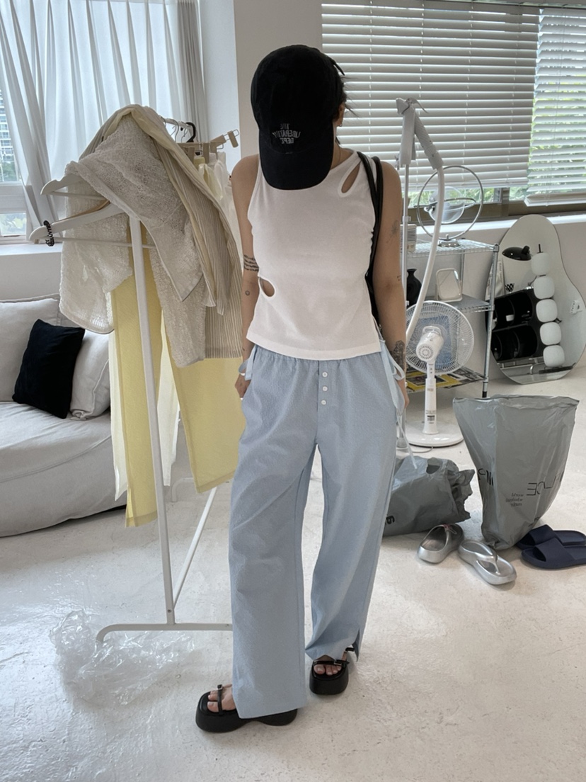 GLITTER韓國㊣直郵東大門代購女裝新品25春夏人氣熱賣休閑褲GLITTER休閑褲