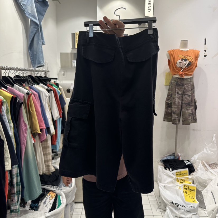 THE WEEKND直郵韓國代購㊣女裝新品25春夏推薦熱賣短褲工裝THE WEEKND短褲