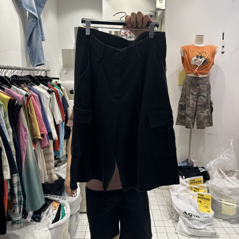 THE WEEKND直郵韓國代購㊣女裝新品25春夏推薦熱賣短褲工裝THE WEEKND短褲圖色2