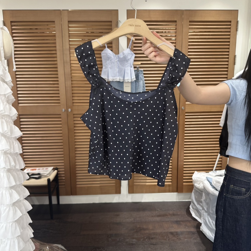TRES BIEN韓國㊣直郵東大門代購女裝新品25春夏休閑吊帶背心TRES BIEN吊帶/背心圖色3