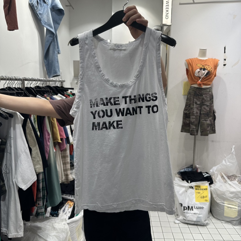 THE WEEKND韓國直郵㊣東大門實拍女裝新品時尚人氣吊帶背心THE WEEKND吊帶/背心