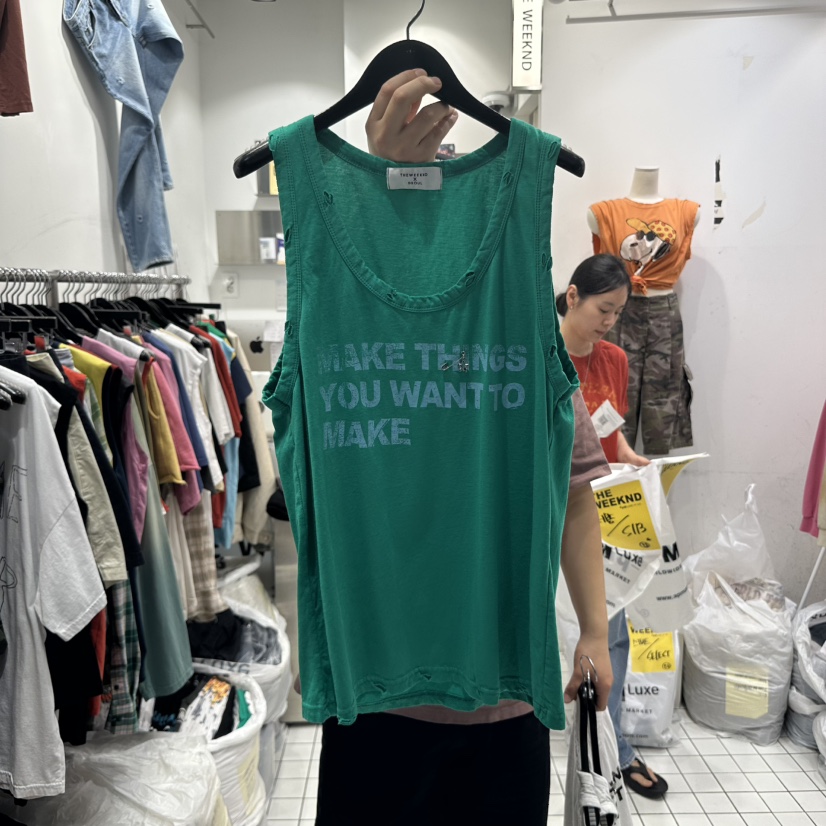 THE WEEKND韓國直郵㊣東大門實拍女裝新品時尚人氣吊帶背心THE WEEKND吊帶/背心圖色3