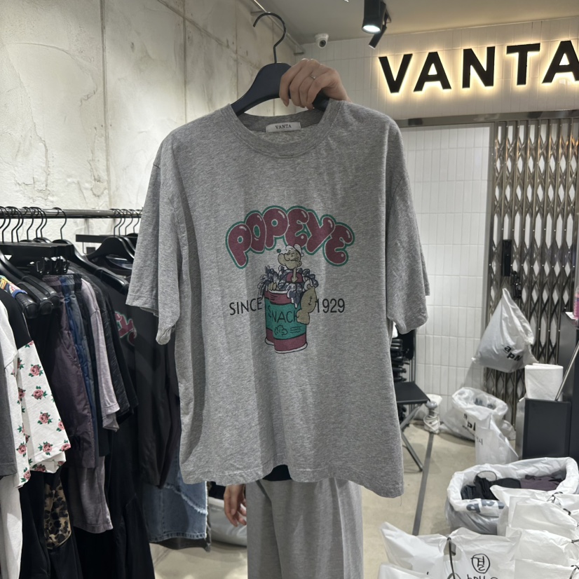 VANTA直郵韓國代購㊣女裝新品推薦25春夏休閑T恤大力水手復古VANTAT恤