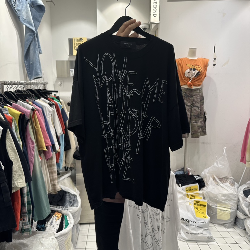 THE WEEKND韓國直郵㊣東大門實拍女裝新品推薦熱賣時尚T恤THE WEEKNDT恤圖色2