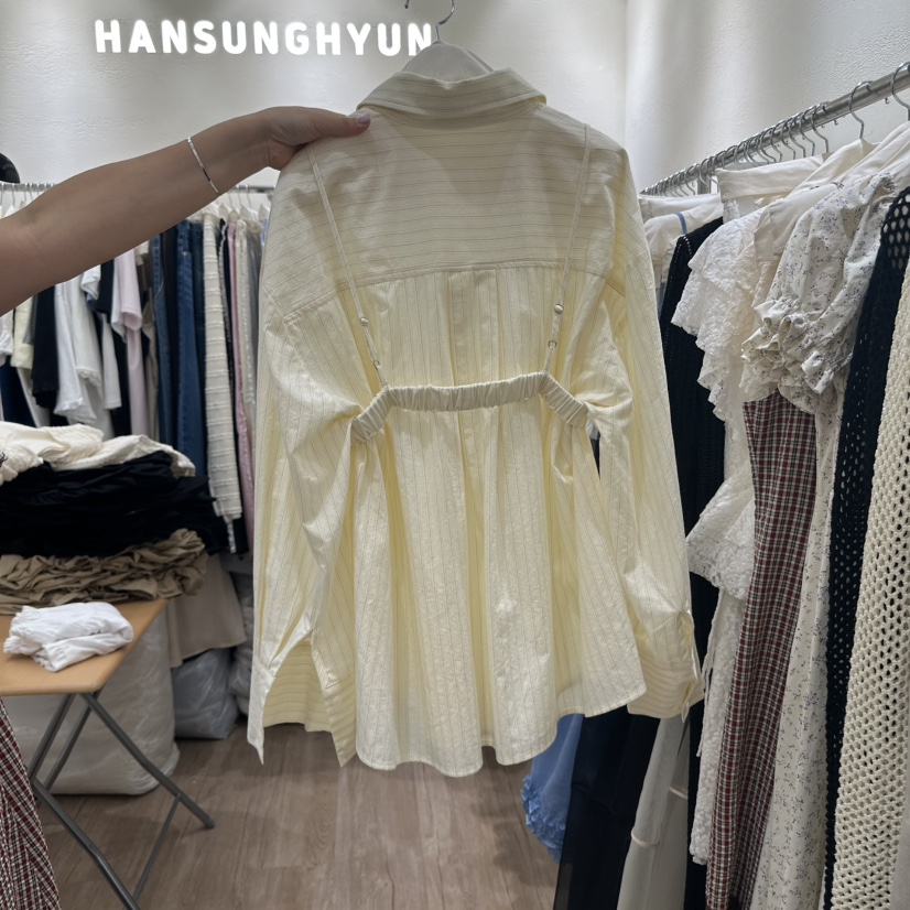 HANSUNGHYUN直郵韓國代購㊣女裝新款熱賣25春夏套裝兩件套套裝HANSUNGHYUN套裝