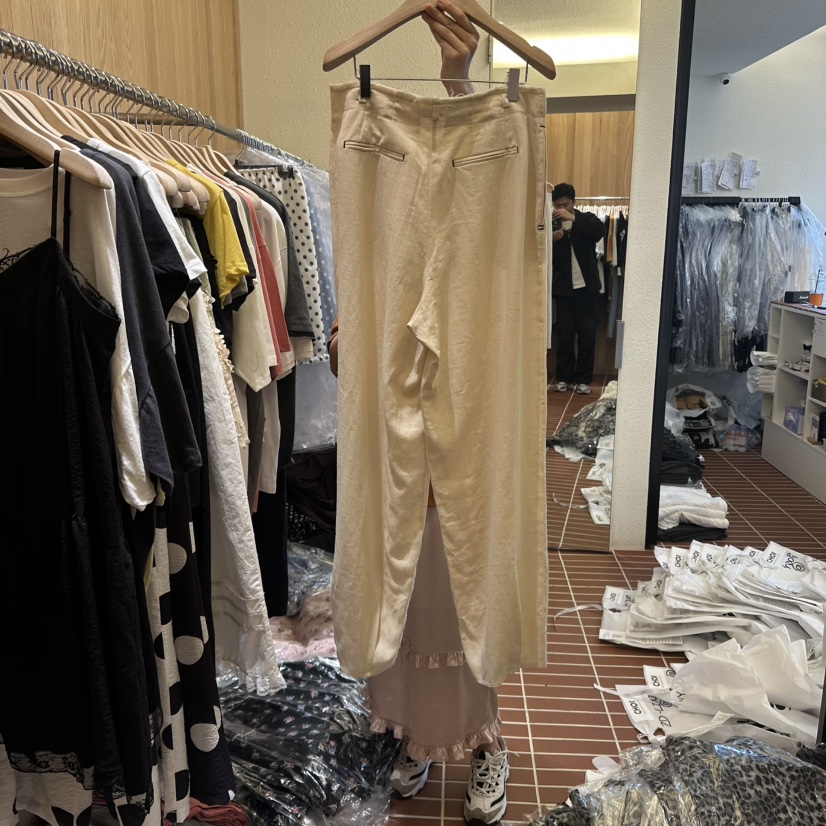 CHOI-L直郵韓國代購㊣女裝新品25春夏推薦人氣時尚休閑褲亞麻CHOI休閑褲