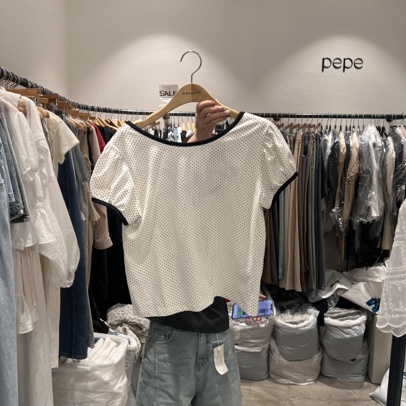 ALMOND PEPE韓國直郵女士新品人氣休閑真品熱賣職業時尚T恤ALMOND PEPET恤