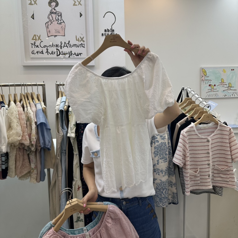 ABLESTUDIO韓國代購女裝新款時尚休閑人氣熱賣職業襯衫蕾絲衫ABLE STUDIO襯衫/蕾絲衫