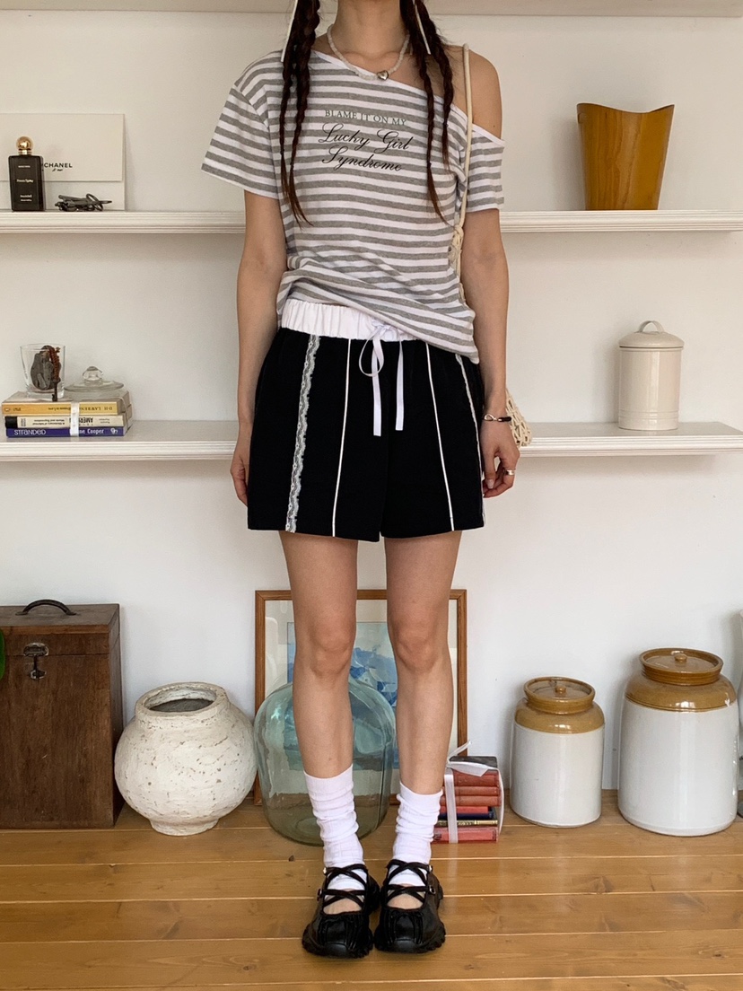 MORE THAN-P東大門實拍女士新品時尚人氣推薦職業熱賣短褲MORE THAN短褲