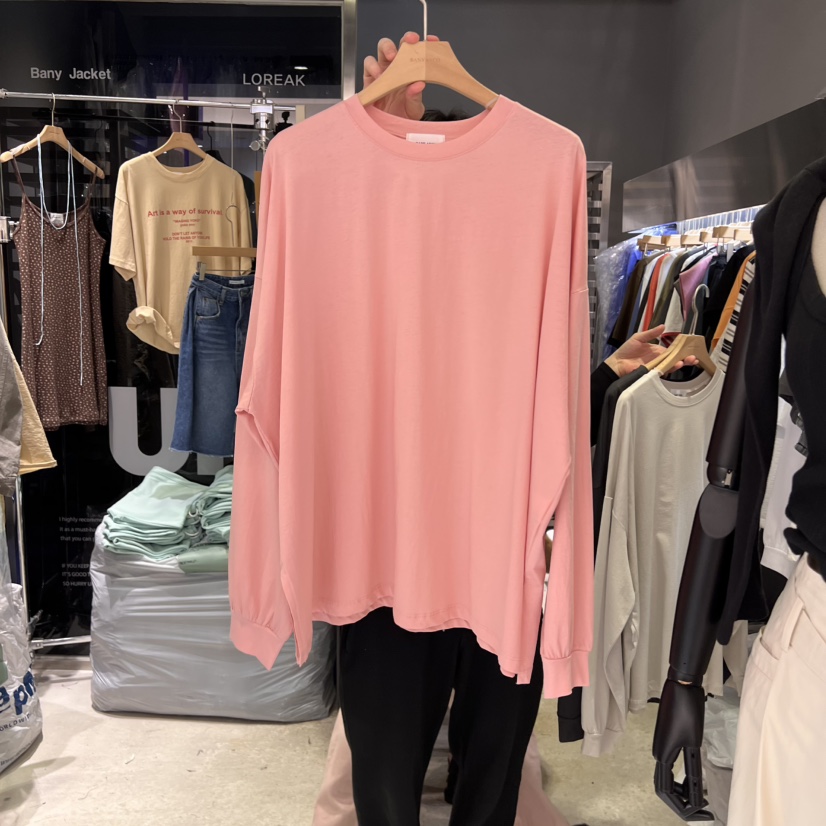 BANY ANCO東大門代購女士新品25春夏時尚人氣推薦熱賣長袖T恤BANY ANCO長袖T恤圖色2
