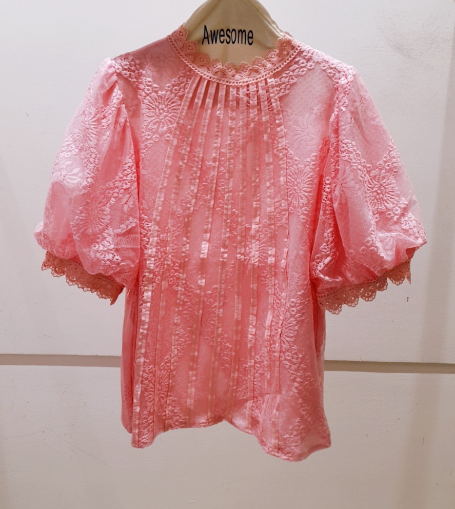 AWESOME-P東大門代購女裝新品真品休閑25春夏時尚襯衫蕾絲衫AWESOME-P襯衫/蕾絲衫圖色2