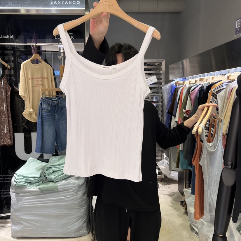 BANY ANCO韓國代購女士新款時尚熱賣25春夏真品人氣吊帶背心BANY ANCO吊帶/背心