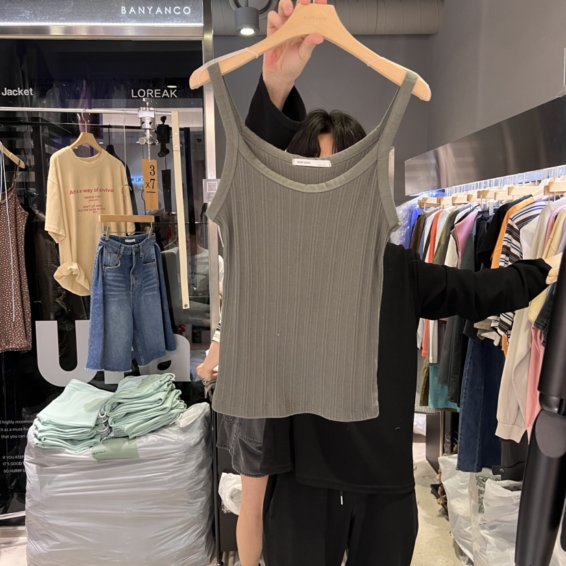BANY ANCO韓國代購女士新款時尚熱賣25春夏真品人氣吊帶背心BANY ANCO吊帶/背心圖色3