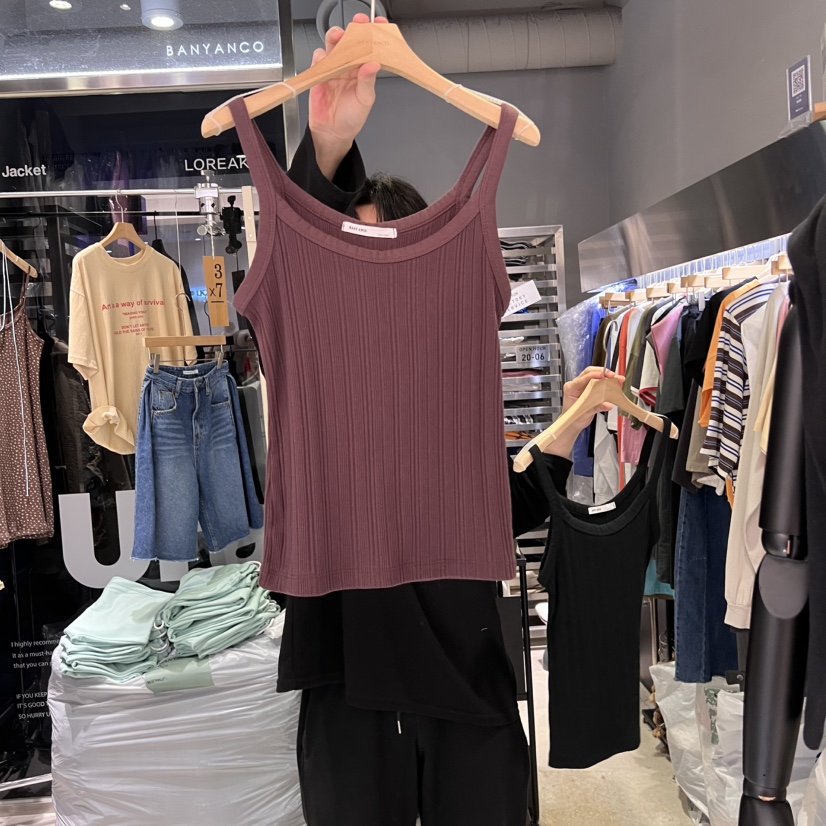 BANY ANCO韓國代購女士新款時尚熱賣25春夏真品人氣吊帶背心BANY ANCO吊帶/背心圖色5