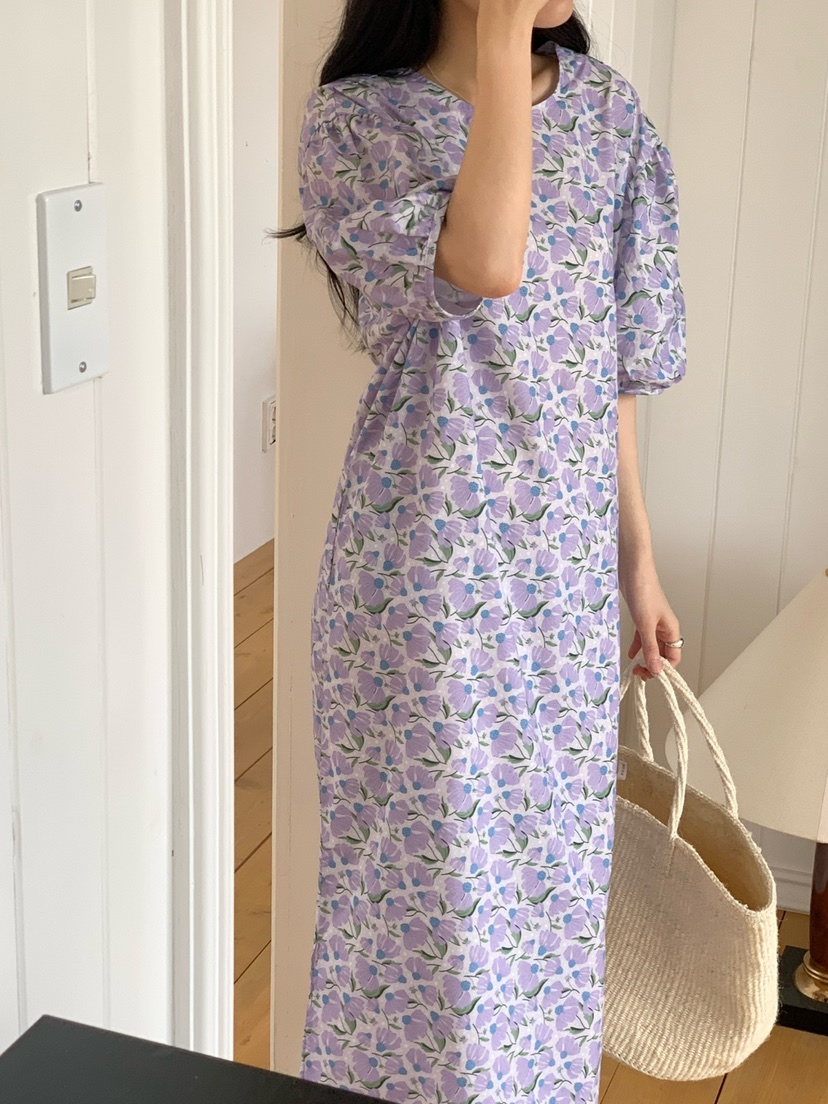 PLANTS ON GRAY韓國㊣直郵東大門代購女裝新款休閑連衣裙PLANTS ON GRAY連衣裙