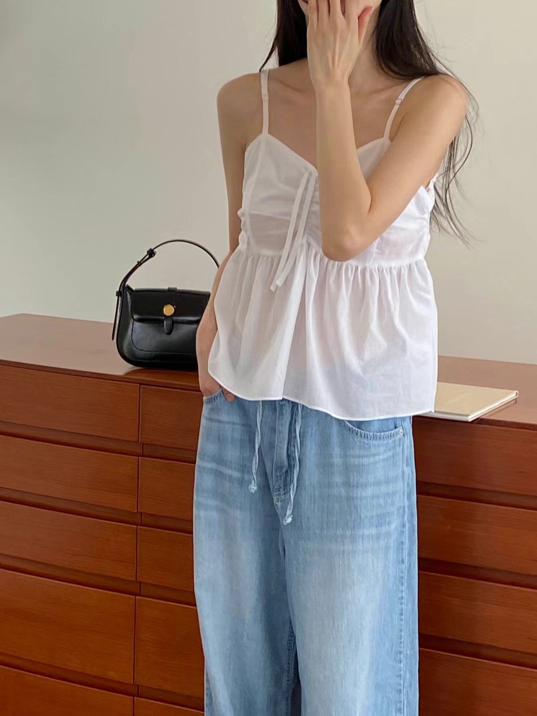 SOMETHINGELSE韓國㊣直郵東大門代購女裝新品休閑推薦吊帶背心SOMETHINGELSE吊帶/背心