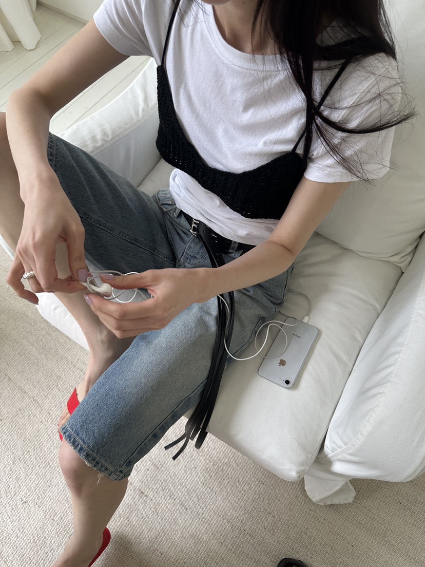 BOWIE韓國直郵㊣女裝新品休閑熱賣25春夏吊帶背心不含內搭緊身BOWIE吊帶/背心