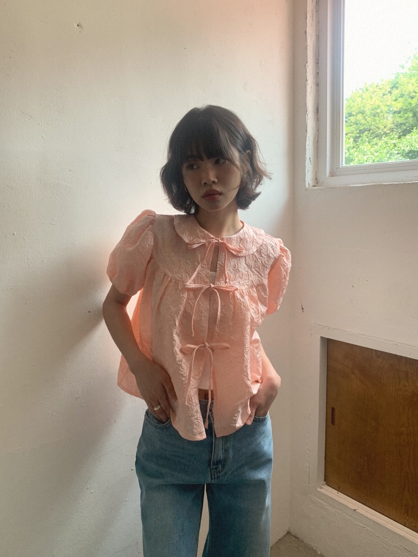 SLAT直郵韓國代購㊣女裝新款25春夏推薦時尚熱賣襯衫蕾絲衫SLAT襯衫/蕾絲衫