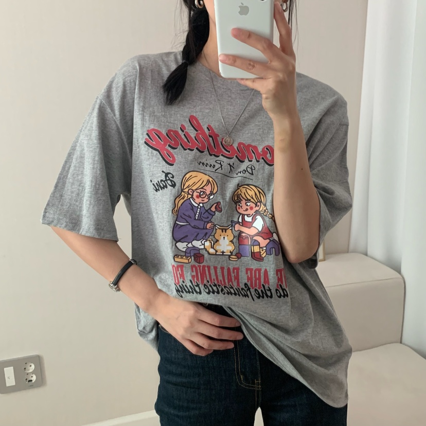FROMJINI韓國㊣直郵東大門代購女裝新品推薦人氣休閑熱賣T恤FROMJINIT恤