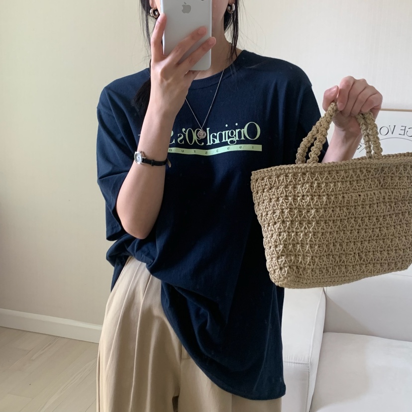 HELLO JINI韓國㊣直郵東大門代購女裝新款時尚25春夏人氣T恤HELLO JINIT恤