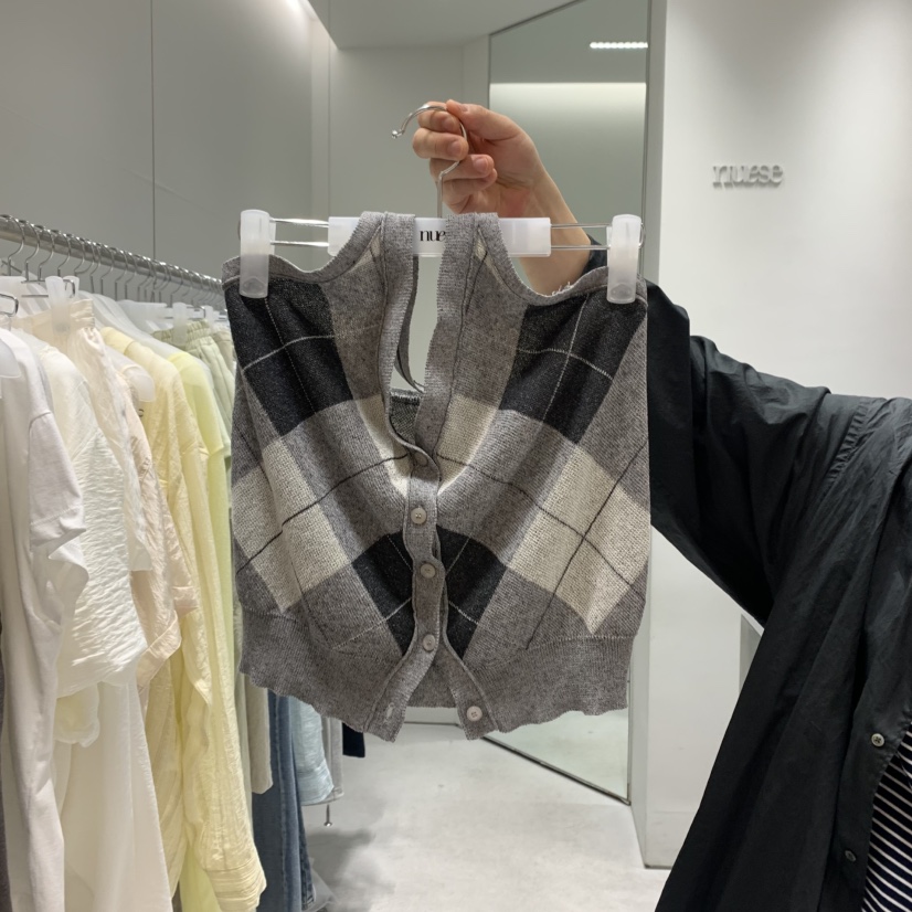 NUESE韓國㊣直郵東大門代購女裝新款時尚人氣熱賣休閑馬甲亞麻NUESE馬甲圖色2