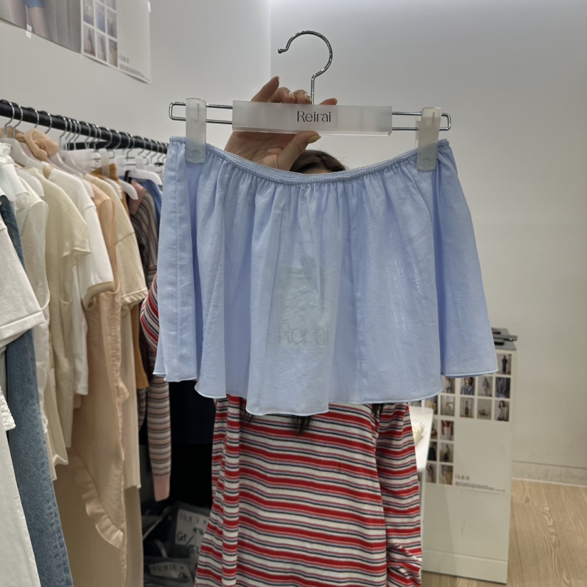 REIRAI韓國直郵㊣女裝新品時尚熱賣休閑25春夏人氣短裙柔軟Reirai短裙圖色2