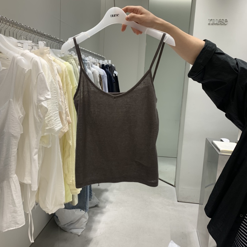 NUESE直郵韓國代購㊣女裝新品時尚熱賣休閑25春夏吊帶背心亞麻布NUESE吊帶/背心