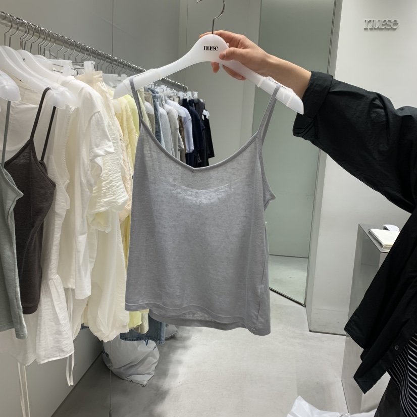 NUESE直郵韓國代購㊣女裝新品時尚熱賣休閑25春夏吊帶背心亞麻布NUESE吊帶/背心圖色2