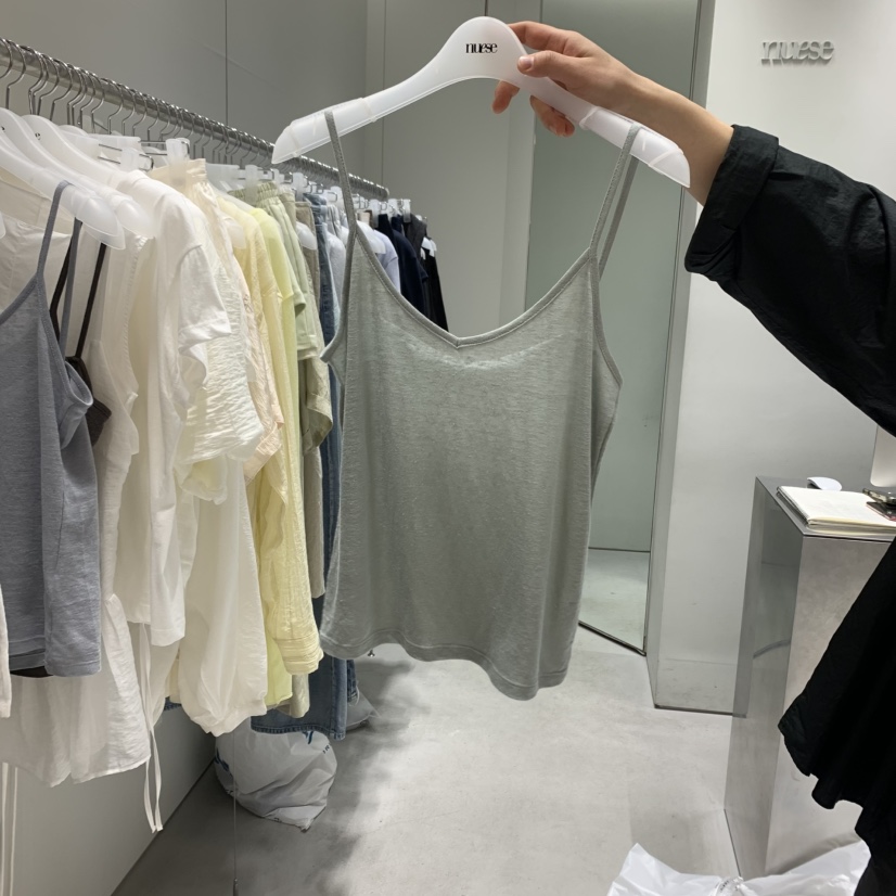 NUESE直郵韓國代購㊣女裝新品時尚熱賣休閑25春夏吊帶背心亞麻布NUESE吊帶/背心圖色3