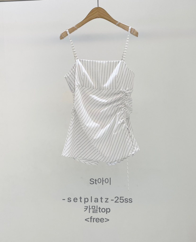 SETPLATZ韓國直郵㊣東大門實拍女裝新品推薦休閑25春夏吊帶背心PLATZCLASSIC吊帶/背心