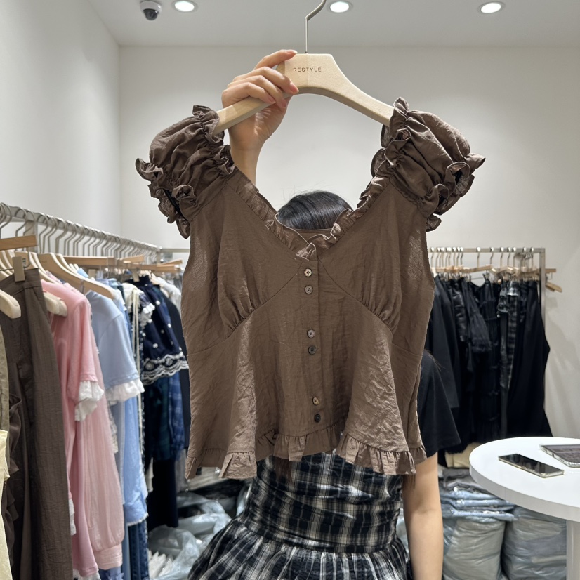 RE STYLE-Q韓國直郵㊣東大門實拍女裝新品休閑人氣吊帶背心RE STYLE吊帶/背心圖色2