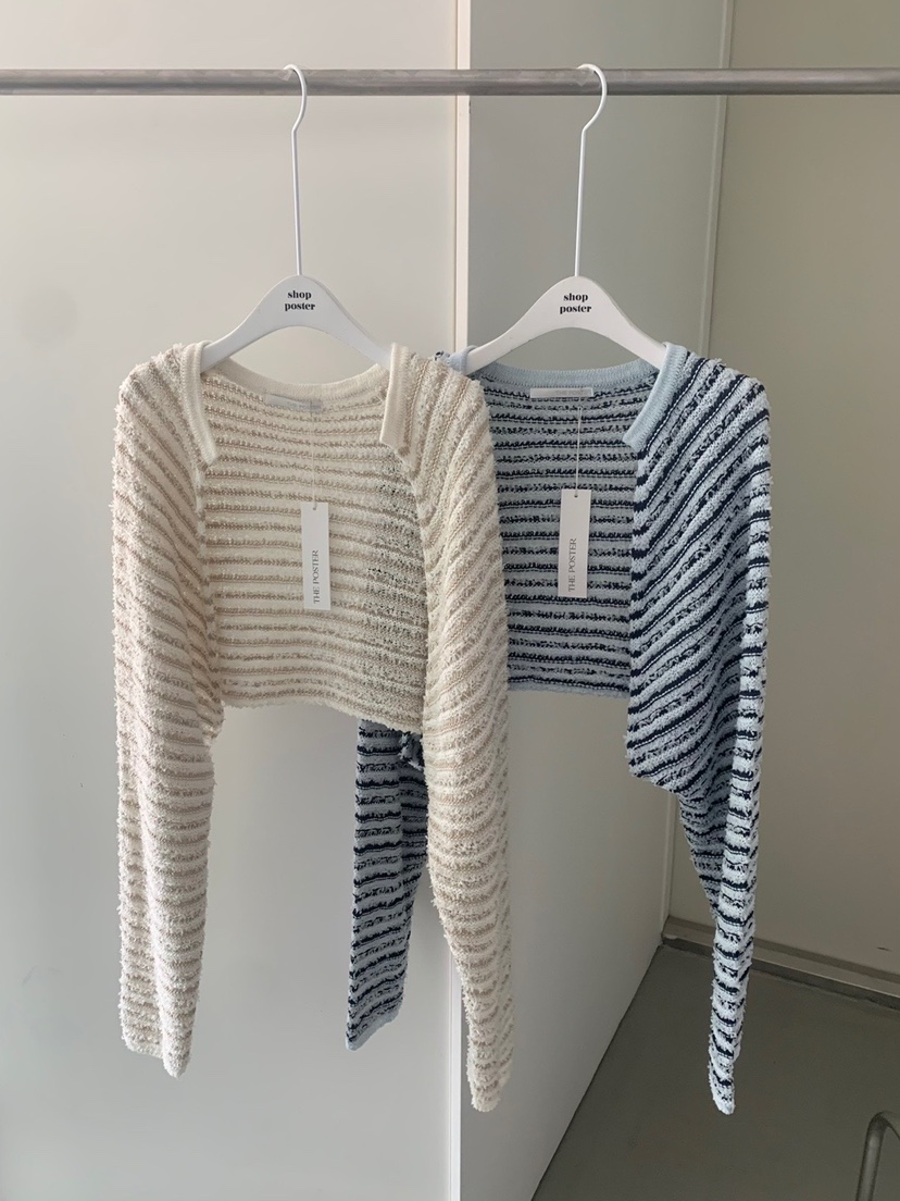 SHOP POSTER直郵韓國代購㊣女裝新品時尚休閑25春夏針織衫SHOP_POSTER針織衫