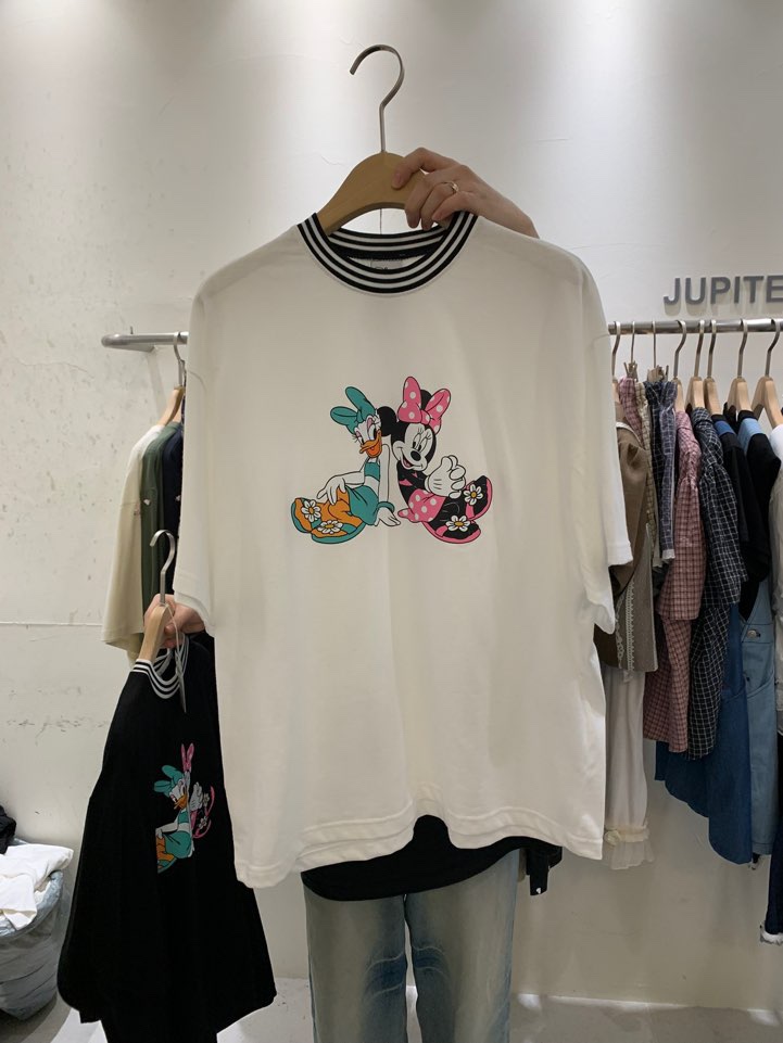 JUPITER直郵韓國代購㊣女裝新款時尚25春夏人氣休閑熱賣T恤JUPITERT恤圖色1