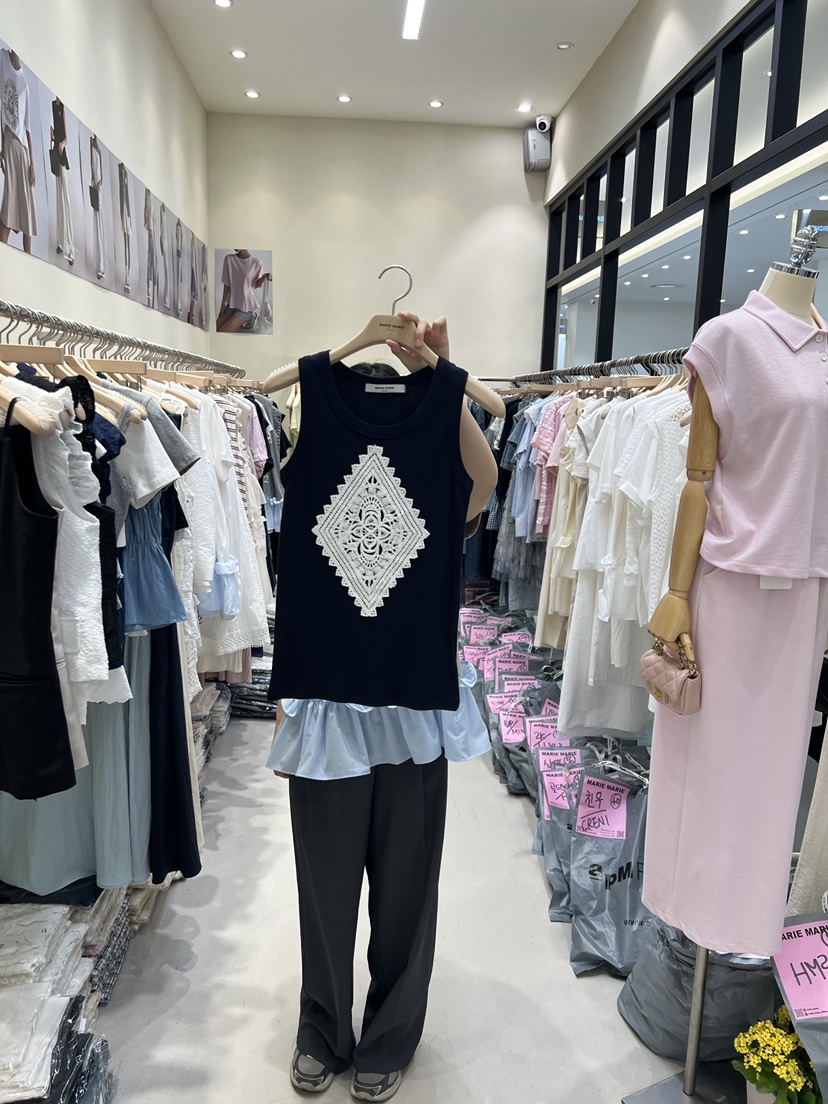 MARIE MARIE韓國直郵㊣東大門實拍女裝新品25春夏吊帶背心MARIE MARIE吊帶/背心圖色3