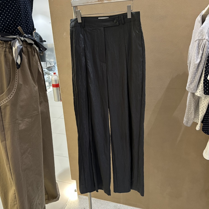 SOLOUNO韓國直郵㊣女裝新品推薦熱賣25春夏休閑人氣休閑褲尼龍SOLOUNO休閑褲圖色2