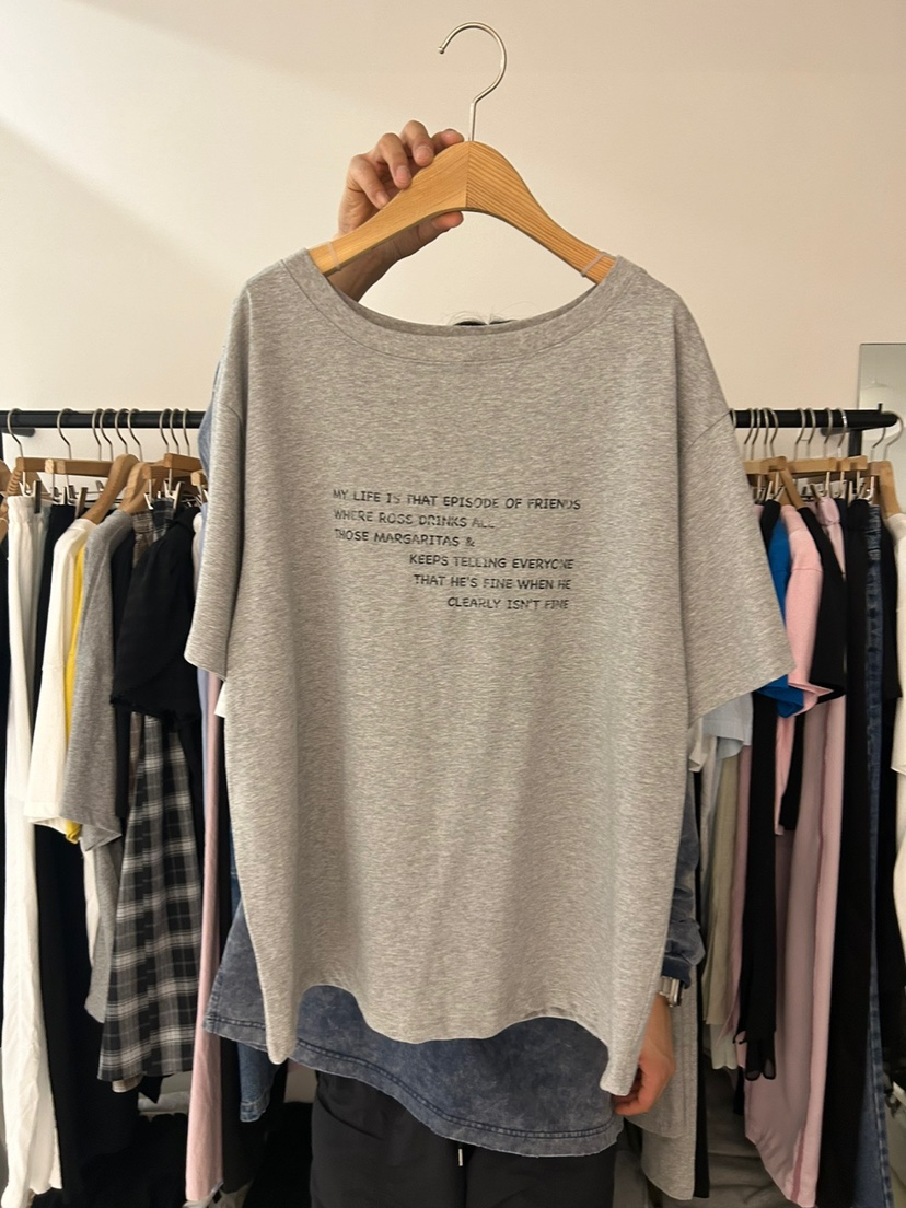 AS THOUGHT直郵韓國代購㊣女裝新品熱賣人氣25春夏T恤露肩AS THOUGHTT恤圖色2