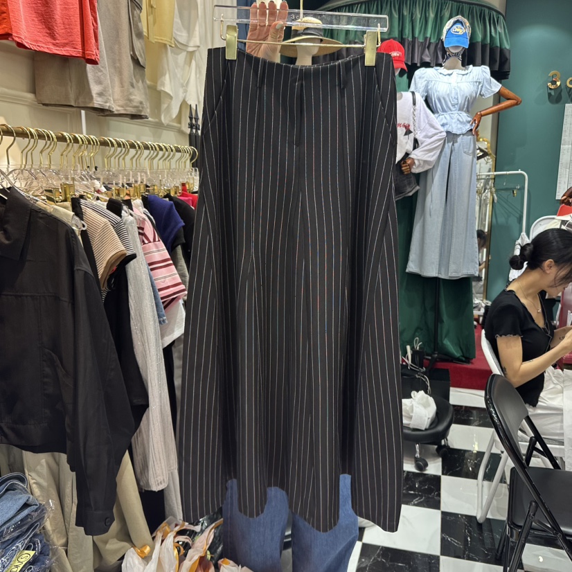 3COLOR韓國直郵㊣東大門實拍女裝新款熱賣長裙不含腰帶Three color長裙圖色2