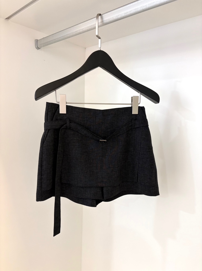 NORMAL直郵韓國代購㊣女裝新品25春夏推薦熱賣休閑短褲含腰帶NORMAL短褲圖色2