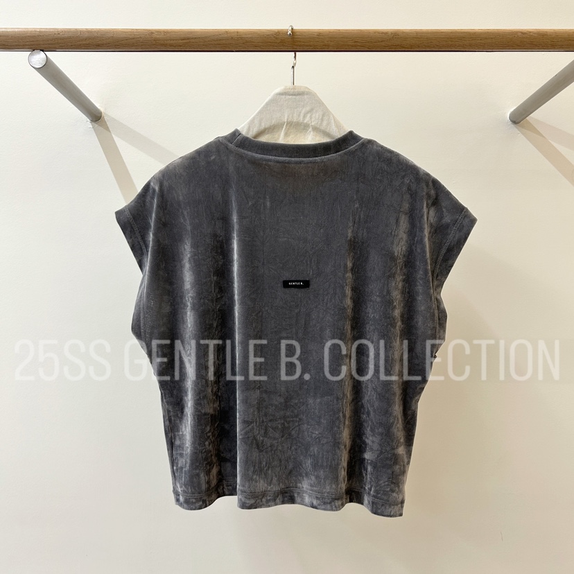 GENTLE B韓國直郵㊣女裝新品休閑人氣時尚25春夏T恤天鵝絨GENTLE BT恤