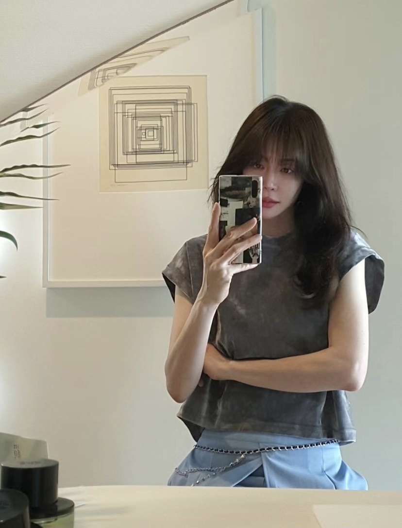 GENTLE B韓國直郵㊣女裝新品休閑人氣時尚25春夏T恤天鵝絨GENTLE BT恤