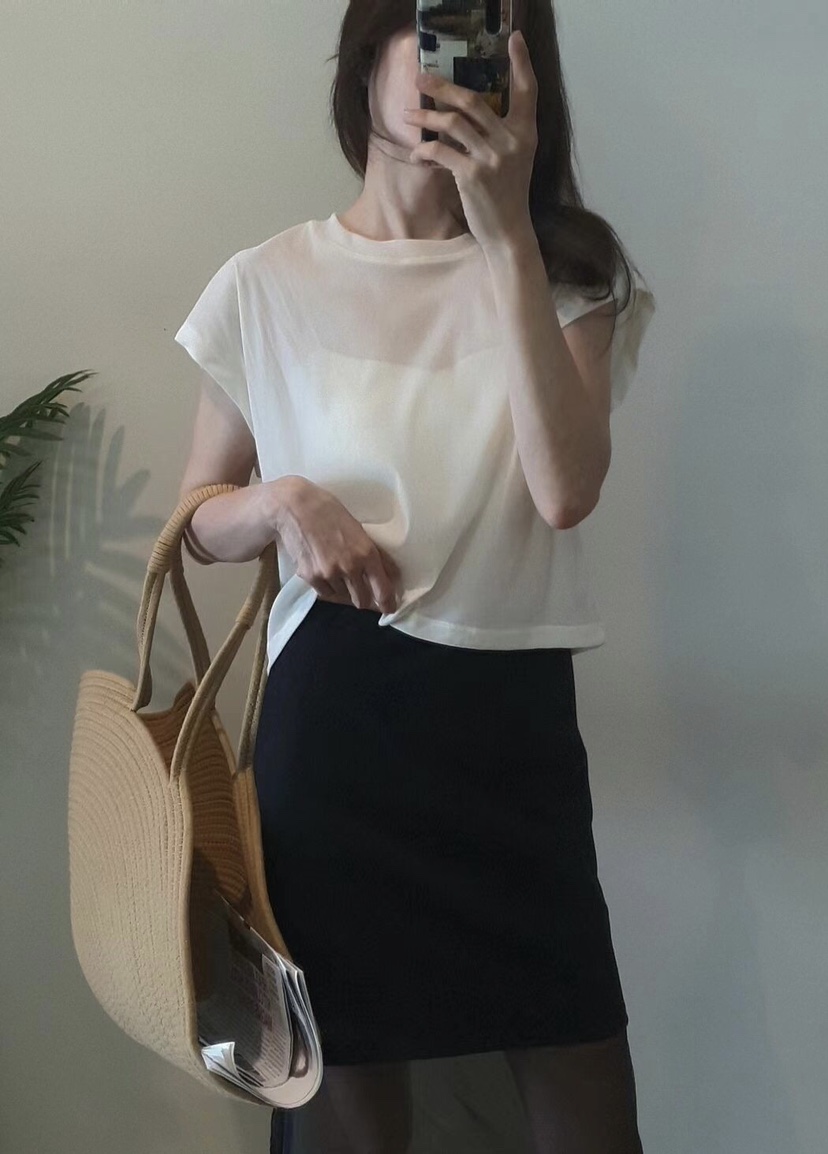 GENTLE B韓國直郵㊣女裝新品休閑人氣時尚25春夏T恤天鵝絨GENTLE BT恤圖色2