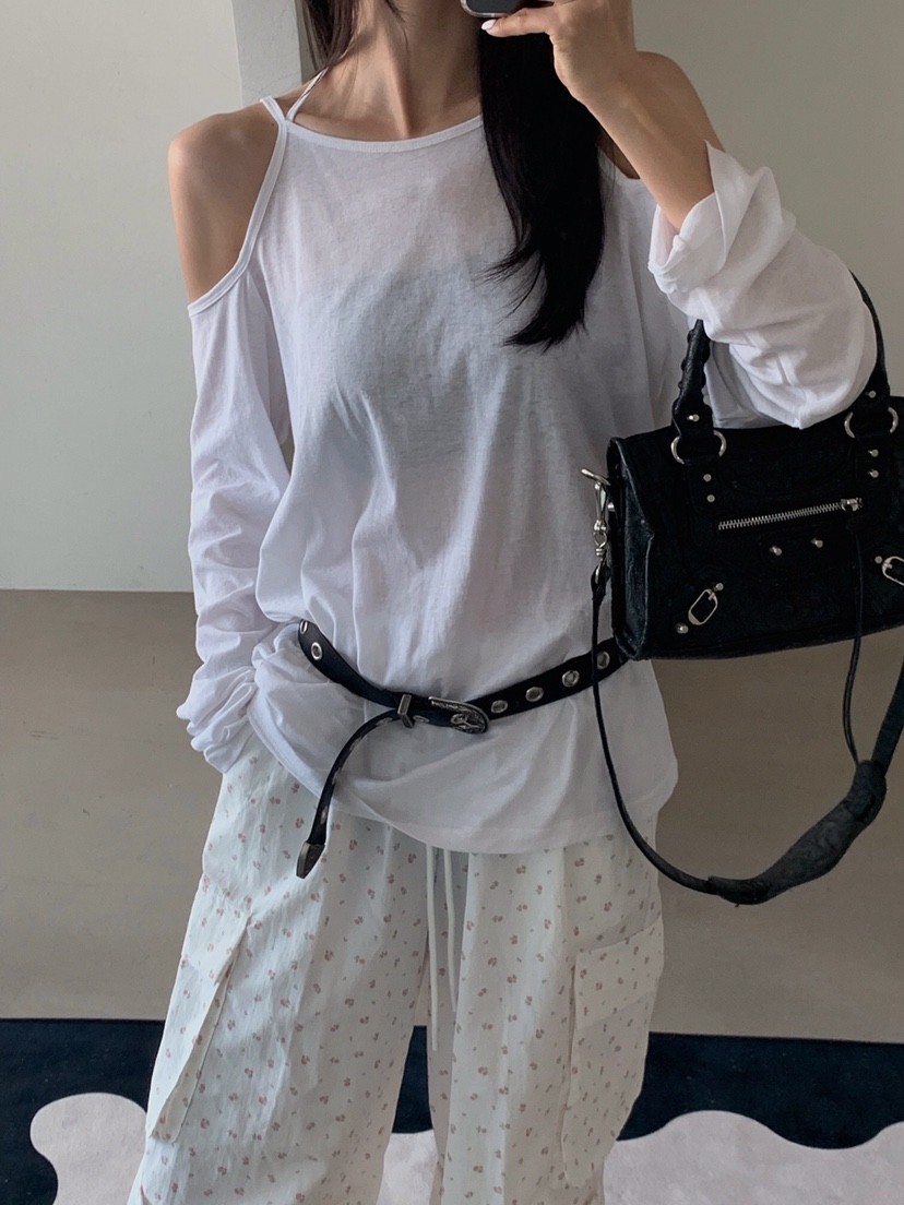 VERANDA韓國㊣直郵東大門代購女裝新品人氣熱賣25春夏長袖T恤VERANDA長袖T恤