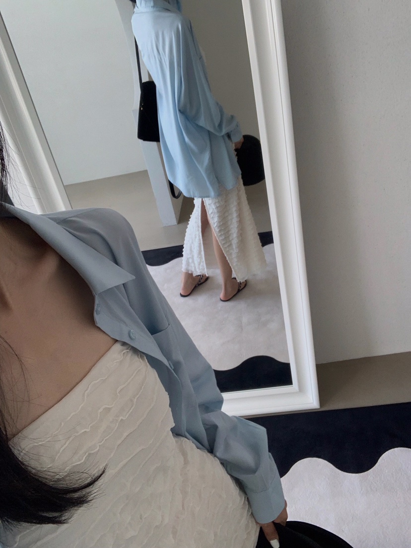 VERANDA韓國直郵㊣東大門實拍女裝新品休閑人氣襯衫蕾絲衫天絲VERANDA襯衫/蕾絲衫