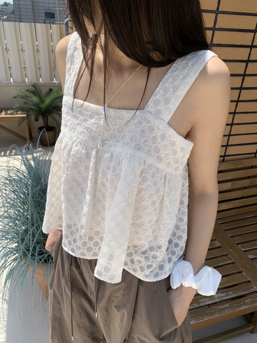 BADCALM韓國直郵㊣女裝新款熱賣25春夏人氣時尚休閑吊帶背心BADCALM吊帶/背心