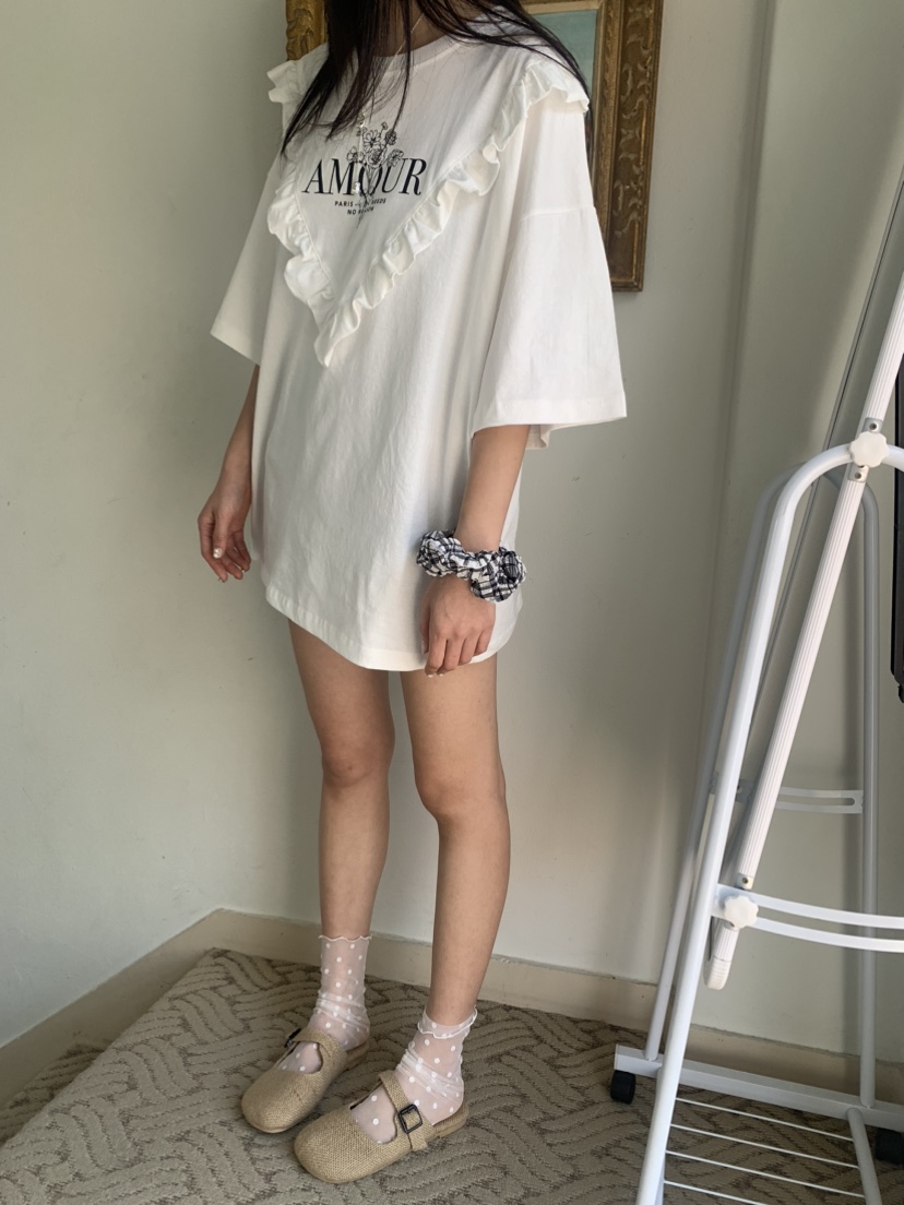 BADCALM韓國直郵㊣女裝新款休閑人氣熱賣時尚25春夏推薦T恤BADCALMT恤圖色2