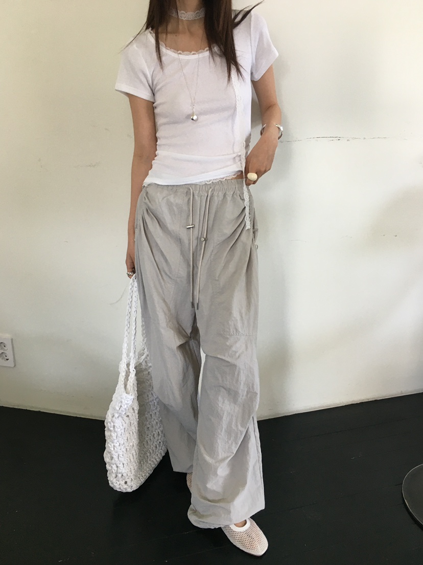 MONDAYMORING韓國㊣直郵東大門代購女裝新款25春夏休閑休閑褲MONDAYMORING休閑褲